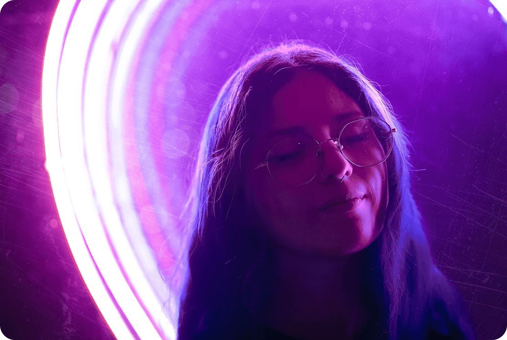 Candidate with neon lights